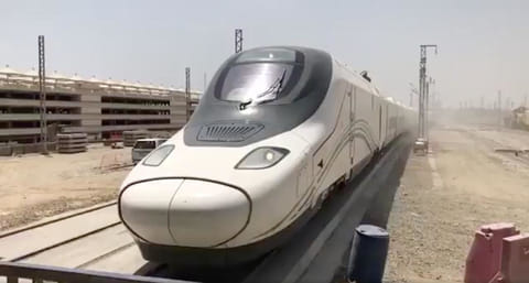 The Haramain network is among the fastest electric train systems in the world, reaching speeds of up to 300 kilometers per hour.