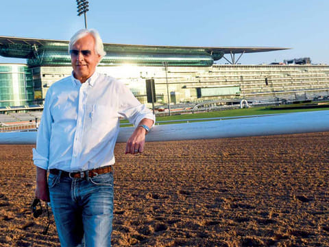 Champion trainer Bob Baffert during one of his visits in Dubai.