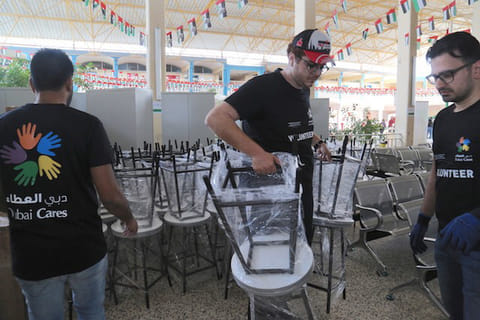 UAE-based volunteers dedicating their time and efforts to enrich the school’s learning environment by delivering a variety of essential educational equipment, as well as improving the learning conditions for 1,000 students enrolled in the school