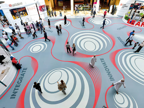 Innovation will be at the heart of the UAE's next economic transition. Be it 'smart' cities or in the delivery of government services, digital and next-generation technology will power the shift. People at the GITEX Innovation week at Dubai World Trade Centre.
