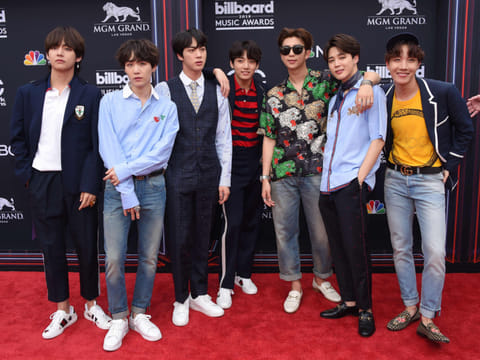 BTS attends the 2018 Billboard Music Awards 2018.