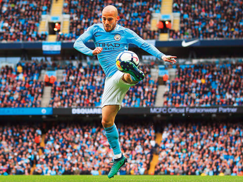 David Silva, seen in Manchester City shirt, will be back in time after pulling out of the Alaves game with a fitness issue.
