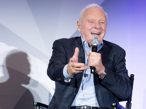 File: Sir Anthony Hopkins attends the LEAP Foundation on July 25, 2018 in Los Angeles, California. Photo taken on July 25, 2018 in Los Angeles, California.