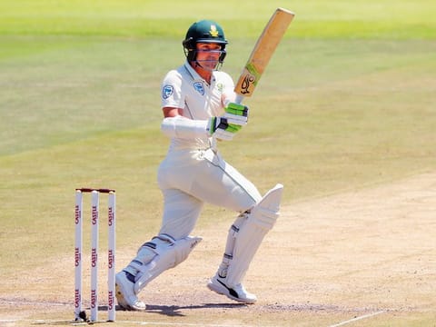 South African skipper Dean Elgar showed character with an unbeaten 77 on first day against the West Indies.