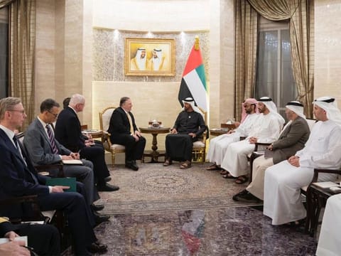 Shaikh Mohammad Bin Zayed receives Mike Pompeo