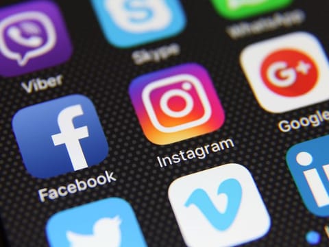 Social media apps. For illustrative purposes only.