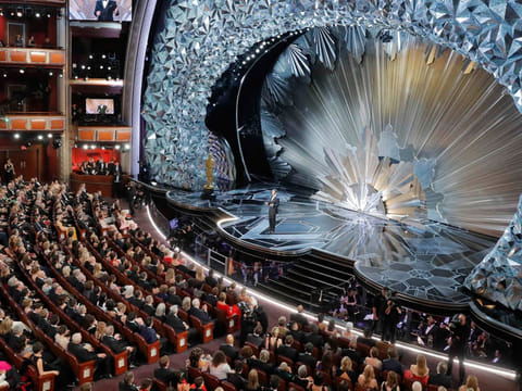 A scene at the Oscars.