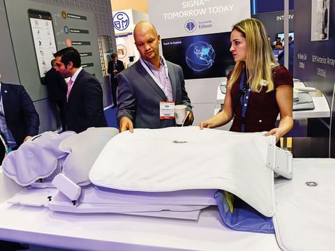 A MRI blanket called Air Touch which can locate the patient and the section to be screened merely by touch.