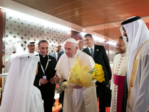 Pope Francis, head of the Roman Catholic Church, arrived last Monday and was greeted by His Highness Shaikh Mohammad Bin Zayed Al Nahyan, Crown Prince of Abu Dhabi and Deputy Supreme Commander of the UAE Armed Forces.