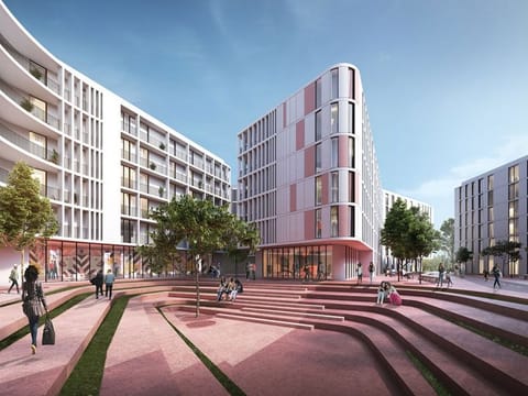An artist’s impression of the ‘Nest’, a 10-building cluster within the Aljada master development near University City in Sharjah. The project will be ready by late 2021.