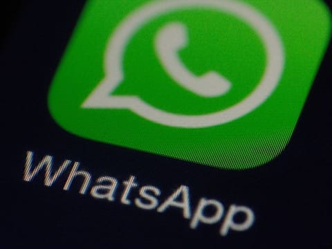 WhatsApp app on a smartphone.