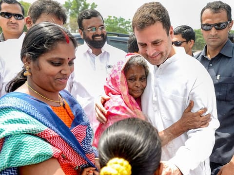Rahul Gandhi at his Wayanad constituency in Kerala, India