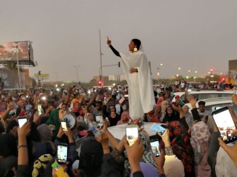 Sudanese are referring to her as "Kandaka," which means a Nubian queen