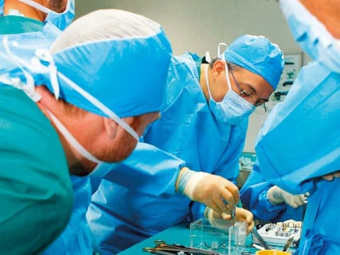 Doctors at a Dubai hospital