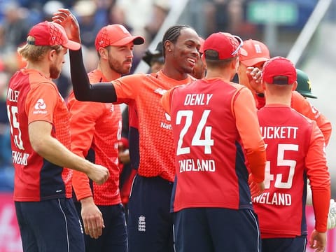 England's Jofra Archer (centre) has impressed India skipper Virat Kohli ahead of the ICC Cricket World Cup.