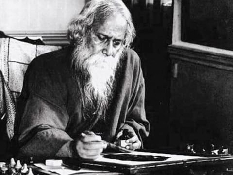 Nobel laureate Indian poet Rabindranath Tagore.