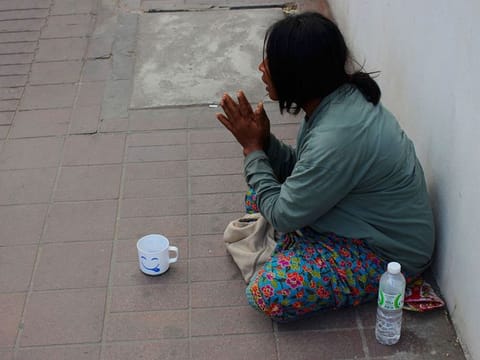UAE Federal Law No. 9 of 2018 states that beggars will be punished with a Dh5,000 fine and a three-month jail term. For illustrative purposes only.