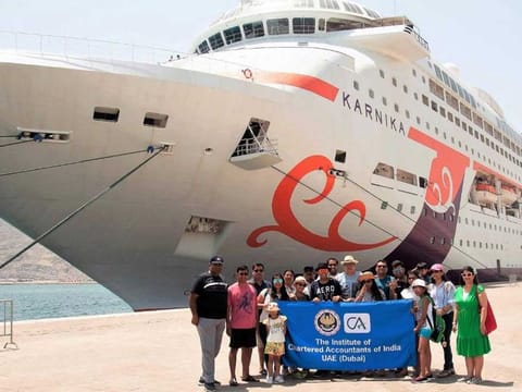 Anish Mehta, 43, a chartered accountant by profession with a delegation of members of the Institute of Chartered Accountants of India Dubai Chapter on board Karnika.