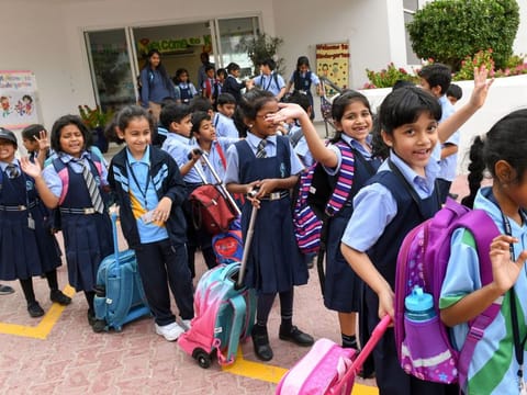 Students of JSS Private School Photo: Virendra Saklani/Gulf News