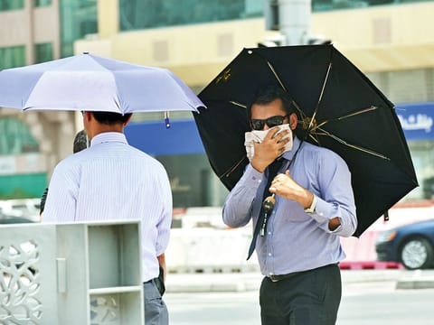 Dusty and hot weather. For illustrative purposes only.