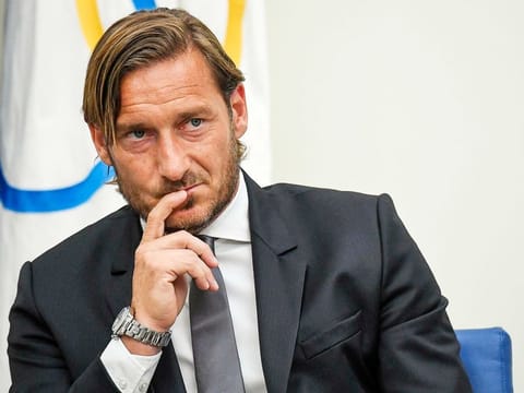 Francesco Totti speaks during a press conference in Rome, Monday, June 17, 2019.