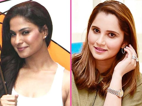 Veena Malik and Sania Mirza