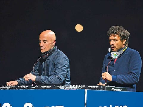 French DJ duo Cassius — Boom Bass and Philippe Zdar — in 2016.