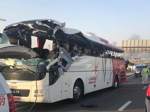 The Oman-registered bus was travelling along Sheikh Mohamed bin Zayed Road,
Gulf News archives
