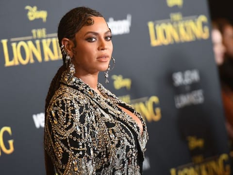 US singer/songwriter Beyonce arrives for the world premiere of Disney's "The Lion King" at the Dolby theatre on July 9, 2019 in Hollywood. / AFP / Robyn Beck