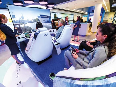 File photo: The new Hi Tech Emirates NBD Emirates Towers Branch, at the Emirates Towers, Dubai.