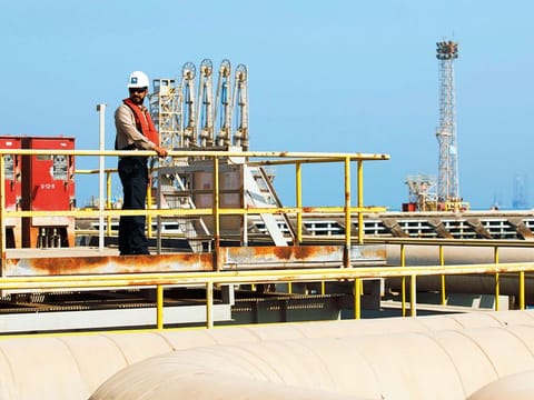 The North Pier Terminal, operated by Saudi Aramco, in Ras Tanura, Saudi Arabia.