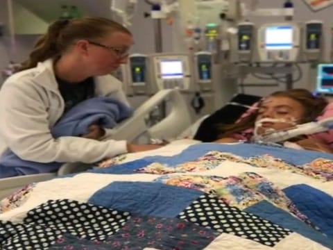 Lily Mae Avant in hospital.