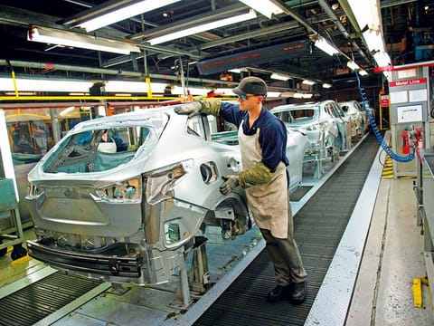 A Nissan manufacturing plant in Sunderland, north east England. Taken as a whole, this week’s PMIs pointed to the sharpest fall in employment since December 2009.