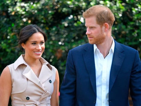 Britain's Harry and Meghan