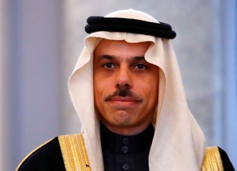 New ambassador of Saudi Arabia to Germany Prince Faisal bin Farhan Al Saud poses for the media after his diplomatic accreditation at Bellevue Palace in Berlin, Germany, March 27, 2019.