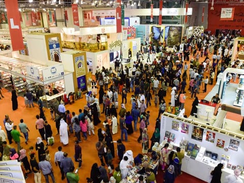 Visitors throng the Sharjah International Book Fair.