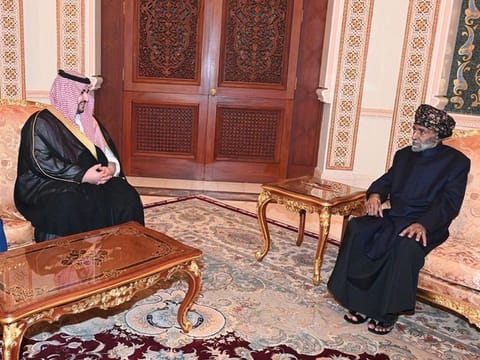 Sultan Qaboos with Khalid Bin Salman