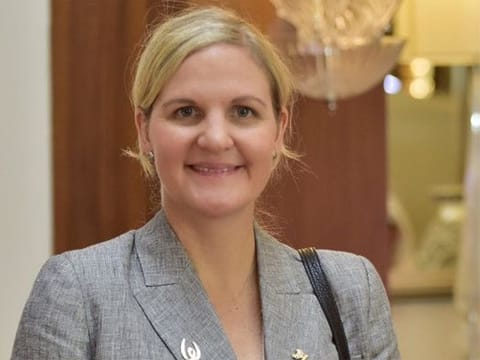 Kirsty Coventry at the International Sports Innovation Conference in Dubai.