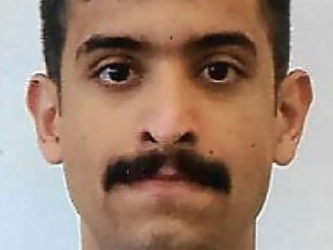 Royal Saudi Air Force 2nd Lieutenant Mohammed Saeed Alshamrani, airman accused of killing three people at a U.S. Navy base in Pensacola, Florida, is seen in an undated military identification card photo released by the Federal Bureau of Investigation December 7, 2019.
