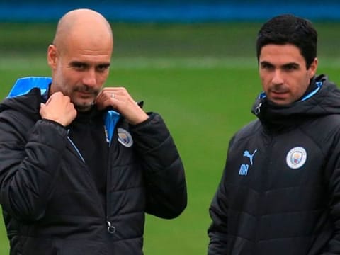 Mikel Arteta was Pep Guardiola's assistant at Manchester City before moving to Arsenal