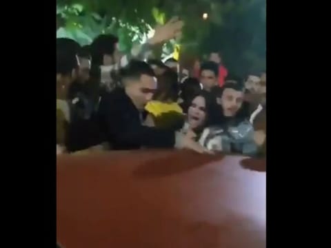 A screengrab of the viral video of a woman being sexually harassed in Egypt.