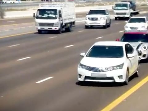 Tailgaters will be fined from January 15 in Abu Dhabi
COURTESY AD POLICE