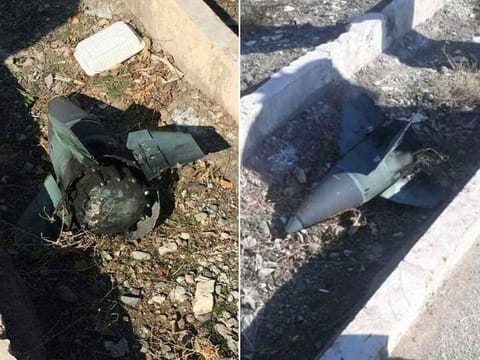 Unverified pictures of missile debris, supposedly from near the crash site of PS752, shared by Elicot Higgins on Twitter
