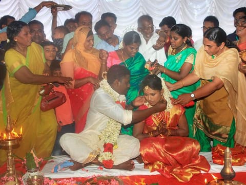The wedding on mosque grounds