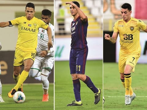 Left to right: Fabio Lima, Sebastian Tagliabue, Caio Canedo Correa - the latter two have received UAE passports while Lima is expected to receive his this week