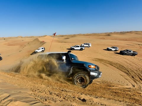 Participants enjoy at the 39th edition of Gulf News Overnighter Fun Drive 2020 enroute Tilal Swaihan in the Al Ain region. Photo: Ahmed Ramzan/ Gulf News