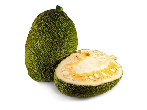 Jackfruit, a large tropical fruit often used as a meat substitute.