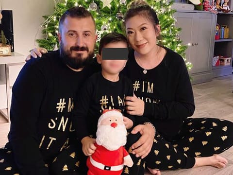 Queenie Lin and family