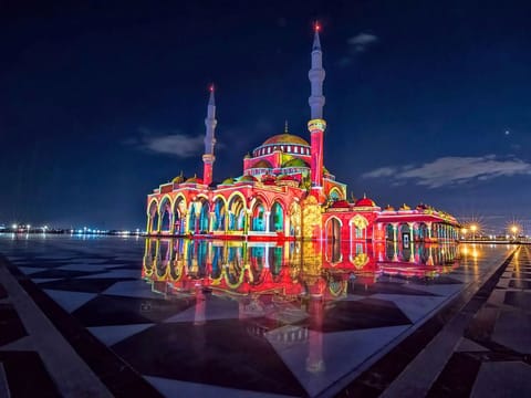 10th edition of Sharjah light festival, Sharjah Grand Mosque. Picture used for illustrative purposes.