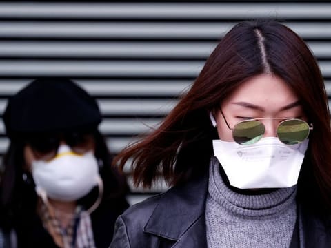 Women wearing masks